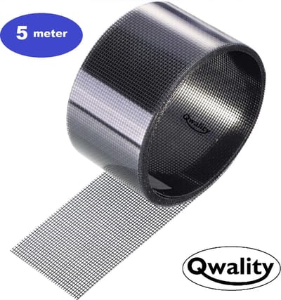 Hor Reparatie Tape - 5 Meter - Grijs - Hor Reparatietape - Zelf Je Hor Repareren - Vliegengordijn Tape - Qwality®
