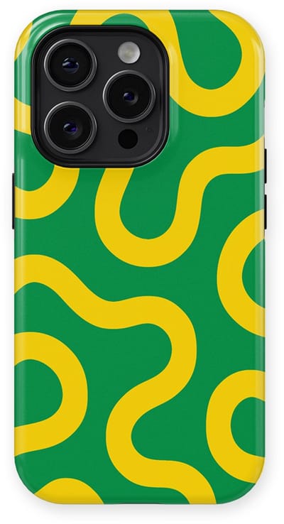 DripCase Motion Flow Tough Hoesje geschikt voor iPhone 14 Pro | Backcover met Mag | Trendy Design | Valbescherming | Reggae Flow