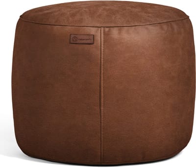 Casacomfy Modipouf - Poef / Hocker - Rond - Lederlook - Ø 45 cm - Bruin