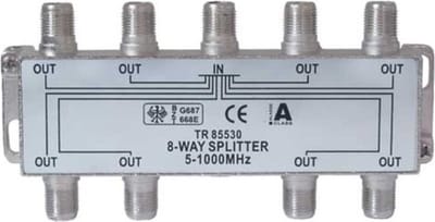 F splitter met 8 uitgangen / 5-1000 MHz