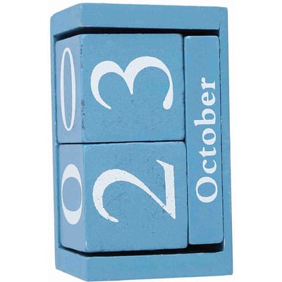 Vintage houten kalender desktop houten blok maand datum weergave thuiskantoor decoratie