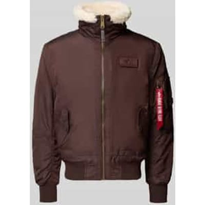 Bomberjack met ritssluiting en labelpatch