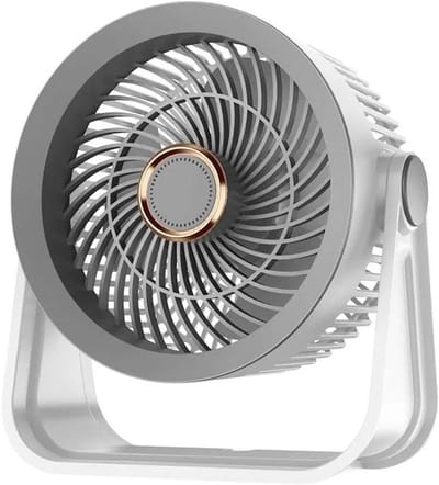 Tafelventilator - Draadloze ventilator - Ventilator - Handventilator - Miniventilator - LED-verlichting - 5 snelheden - 3 lampen - 11,7 x 22,5 cm