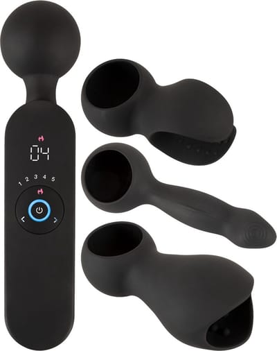 Couples Choice Wand Vibrator met 3 Standen Zwart