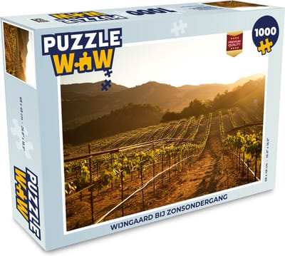 Puzzel Wijngaard bij zonsondergang - Legpuzzel - Puzzel 1000 stukjes volwassenen