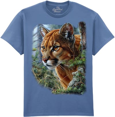 Puma Bergleeuw Mountain Lion Portrait The Coloured House T-shirt M