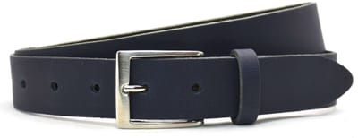 3cm blauwe riem - damesriem/herenriem - blauw - 100% leder - Maat 95 - Totale lengte riem 110 cm