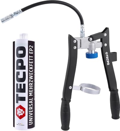 Vetspuit Set - Vetpers Cartridge - Smeren Lagers - 2-in-1 Cartridgehouder - 500 g 30 cm slang - Bruin