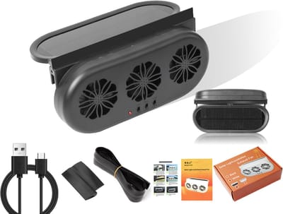 3st Autozonneventilatoren, Koelventilator, Veilig, Zonne-energie, Voor Raam