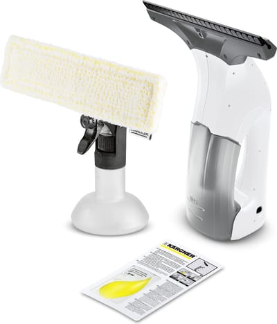 Kärcher WV 1 Plus Raamreiniger - Looptijd accu 25 min. - Werkbreedte 250 mm - Rubberen zuigstrip - Incl. sproeiflacon met microvezeldoek en reinigingsmiddel