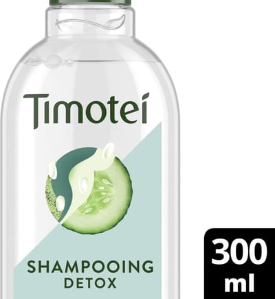 Timotei - Hydraterende Shampoo voor Fijn & Vet haar - Detox - Fresh Cucumber - Siliconenvrij - 6 x 300 ml - Voordeelverpakking