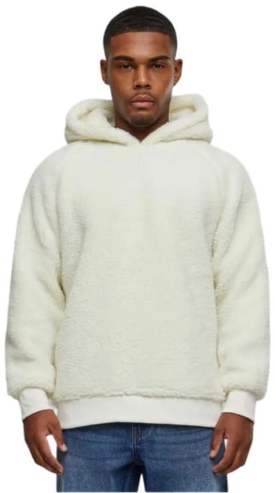 Urban Classics Sherpa Hoody Whitesand Taglia: S | Maglioni a maglia Outlet | Uomo | Bianco