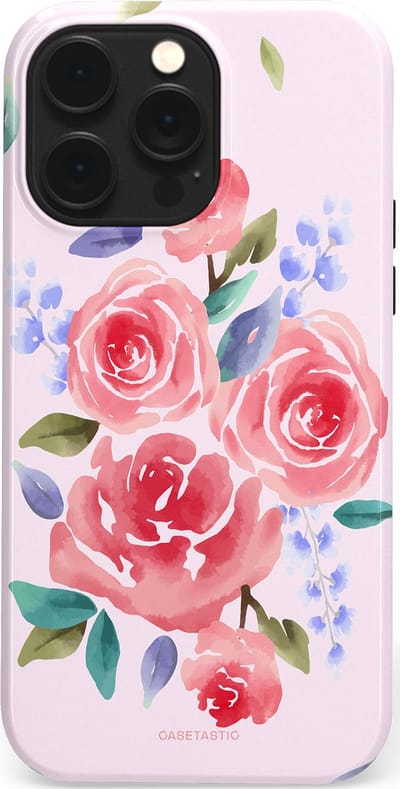 Casetastic hoesje geschikt voor Apple iPhone 14 Pro Max - MagSafe - Dubbellaagse bescherming - Aquarel pracht - Fashion Case - Lichtroze Lavendel