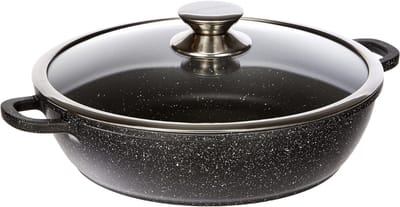 AHD® Hapjespan - Koekenpan - Hapjespan Inductie - Grijs - 8cm x 28cm x 8cm
