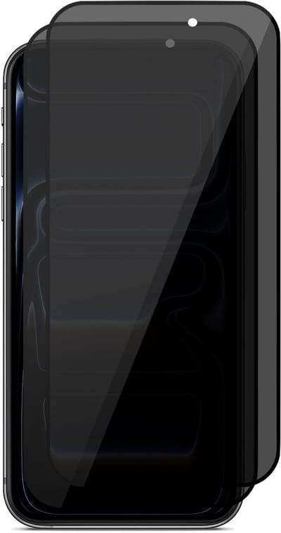 Privacy Screenprotector geschikt voor iPhone 17 Pro - 2x Volledig Dekkend Glas Screen Protector