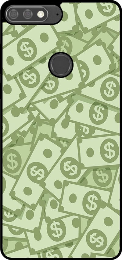 Smartphonica Telefoonhoesje Geschikt voor Huawei Y7 Prime (2018) met Geld Opdruk - TPU Backcover Case With Money Design geschikt voor Huawei Y7 (2018)