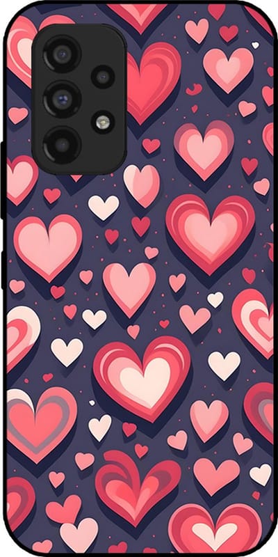 Smartphonica Telefoonhoesje Geschikt voor Samsung Galaxy A53 5G met Hartjes Opdruk - TPU Backcover Case With Heart Design geschikt voor Samsung Galaxy A53 5G