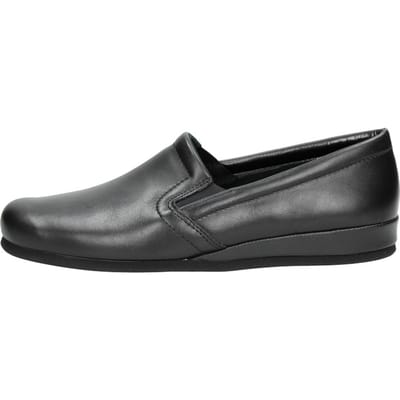 Rohde Pantoffels Heren Sloffen / Instappers - Leer - Harde zool - Dichte hiel - 6402 - Zwart - Maat 42