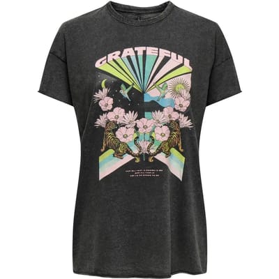 Regular fit T-shirt van zuivere katoen met motiefprint, model 'LUCY LIFE'