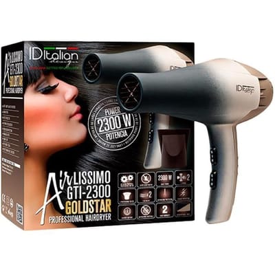 Föhn - Gold Star ID Italian GTI 2300 - Professional Hairdryer - 2300 W - incl. 2 mondstukken