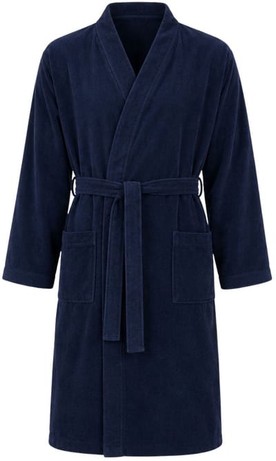 Badjas Katoen Kimono - Dames & Heren - blauw - S/M