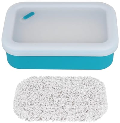 Dailygoods- Zeepdoos Lekvrij - Draagbare Zeepcontainer - Waterdicht - PVC Droogmat - Compact Ontwerp - Geschikt voor Thuis/Reizen