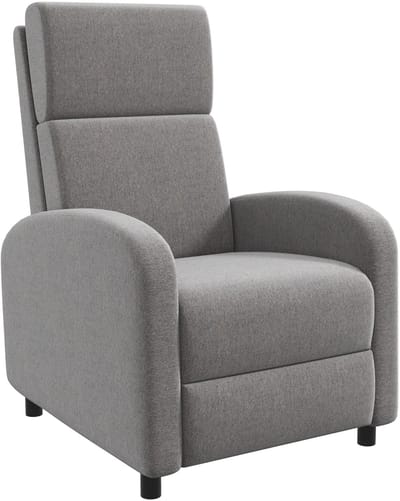 YYchan Relaxfauteuil - Ligfunctie - Comfortabele Relaxstoel - Linnen - Max. 120 kg - 160 Graden Verstelbaar - Grijs