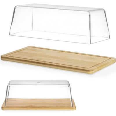 Plateau présentoir en bambou pour buffet avec couvercle 320 x 160 x 110 mm - Hendi 523841