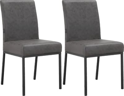 Dax-Eetkamerstoel - 2 Pack - Antraciet
