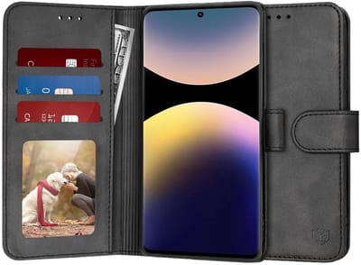 Hoesje geschikt voor Xiaomi Redmi Note 14 Pro 4G - Techsuit Diary Book Wallet Case - Zwart