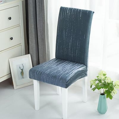 Housse de chaise imprimée anti-salissure, housse de siège de cuisine amovible en élasthanne pour banquet, mariage, dîner, restaurant 1 pc