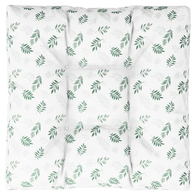 vidaXL - Palletkussen - bladpatroon - 80x80x12 - cm - stof