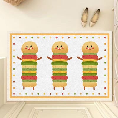 Cartoon Schattige Entree Mat Entree Tapijt Huis Entree Duurzame Vloermat Vuil Vuil Mat Zijde Ring Mat 40 * 60CM silk ring
