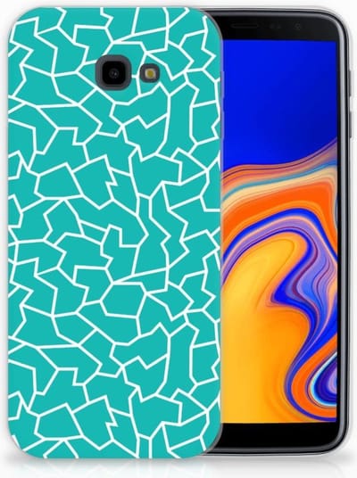 Samsung Galaxy J4 Plus (2018) Hoesje maken Cracks Blue