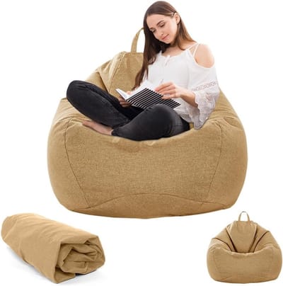 Zitzak voor Kinderen en Volwassenen, 100 x 120 cm, Grote Gaming Zitkussen, Geschikt voor Binnen en Buiten, Comfortabele Relaxstoel