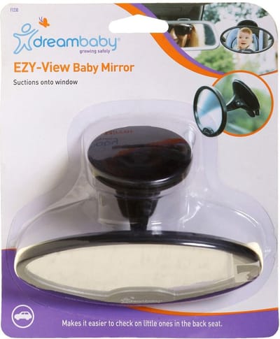Dreambaby EZY-View Babyspiegel Universeel - Autospiegel Baby met Zuignap - Kinder Achteruitkijkspiegel voor Auto Achterbank - Veiligheidsspiegel voor Baby en Kind
