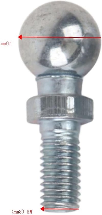 M8 Ball Tapping Bolt, 2 Stuks RVS Schroeven voor Gasveren en Balcover, Duurzaam en Roestvrij