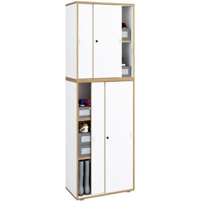 Houten kantoorkast Dossierkast Kantoormeubilair Kast Salia 5-voudig breedte 60 cm Schuifdeuren