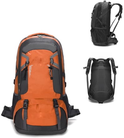 KZQ Wandelrugzak 60 liter reistas backpack outdoor rugzak laptoptas oranjerood