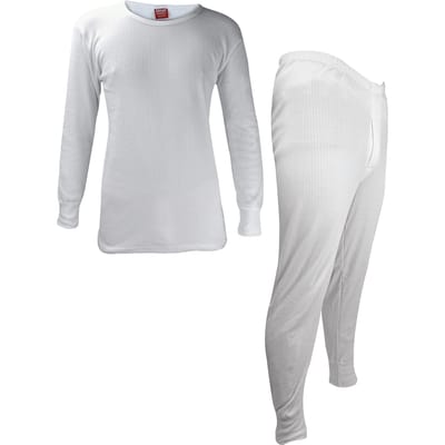 Heat Holders - Heren Lange Mouw Thermisch Ondergoed Set - Top & Lange Johns - Wit
