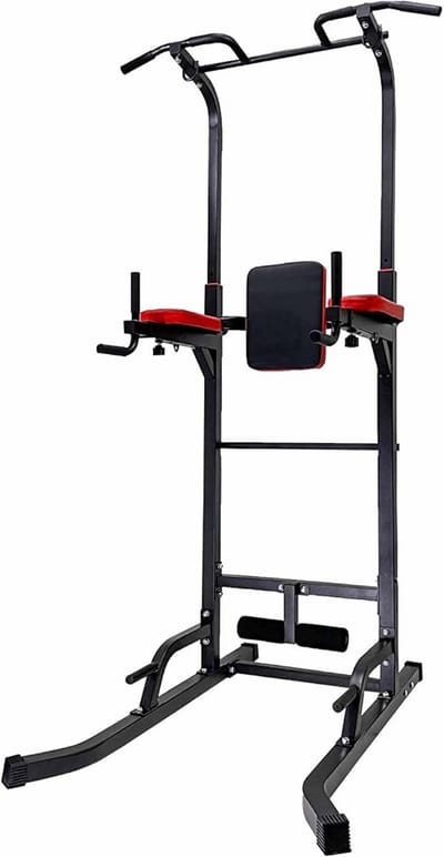 Ultrasport Power Tower, Pull-Up, Dip Station, Fitness Tower, Height Adjustable, Home Gym, Power Tower, Adjustable up to 150 kg User Weight