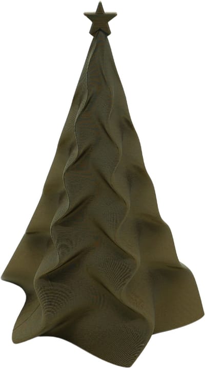 Organische kerstboom – Decoratief object - Brons - 3d geprinte object – Winter woondecoratie – 15CM
