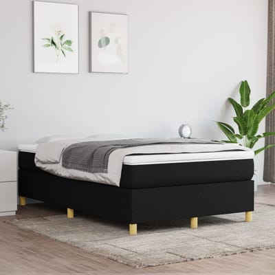 vidaXL - Boxspring - bed - 120x200 - cm - stof - zwart