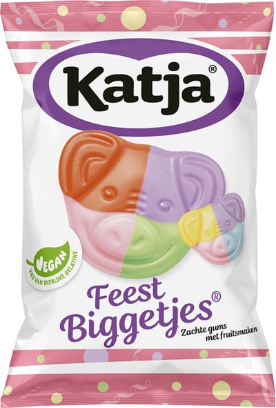 Katja Feest Biggetjes - 3 x 250 gr - Voordeelverpakking