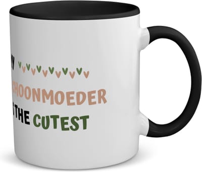 Akyol - my schoonmoeder is the cutest koffiemok - theemok - zwart - Mama - schattige schoonmoeder - moeder cadeautjes - moederdag - verjaardagscadeau - verjaardag - cadeau - geschenk - kado - gift - moeder artikelen - 350 ML inhoud