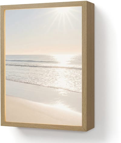 Wandlamp 30x40 cm - Oplaadbaar - Zee - Zon - Zand - Wandlampen binnen woonkamer - Slaapkamer lamp - Decoratieve nachtlamp - Vloerlamp draadloos