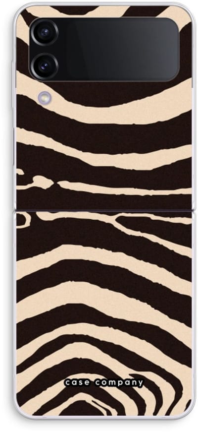 Case Company® - Hoesje geschikt voor Samsung Galaxy Z Flip4 hoesje - Arizona Zebra - Soft Cover Telefoonhoesje - Bescherming aan alle Kanten en Schermrand