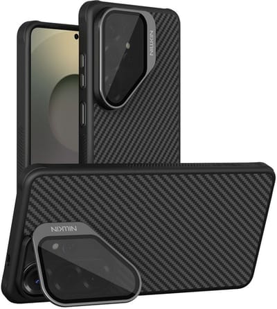 Nillkin CamShield Prop Magnetic - Hoesje Geschikt voor Samsung Galaxy S26 Ultra - Compatibel met MagSafe en Qi2 - Back Cover met Camera Bescherming / Standaard - Zwart