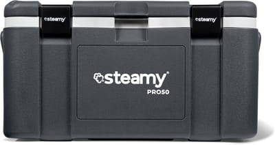 SnelShoppen - Steamy Pro 50 Koelbox 50 liter - Grijs - Ideaal voor Camping, Feest, Tuin, BBQ - Duurzaam, Lichtgewicht en Ruim