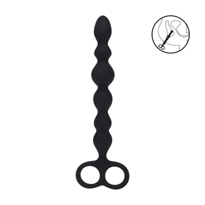 Levelz - Beaded Siliconen Anaal Plug met Dubbele Loop